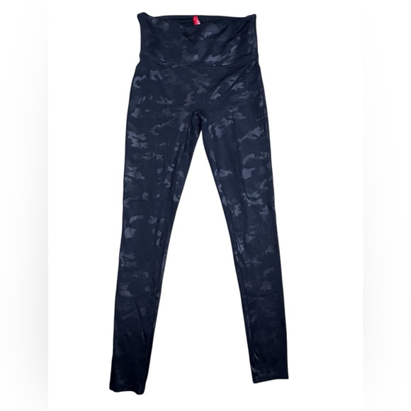 SPANX Camo Black Compression Shimmer Leggings Tights Pants Small - Picture 4 of 9